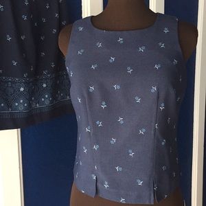 Skirt top two piece set.